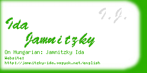 ida jamnitzky business card